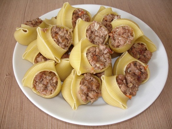 Ракушки с мясом