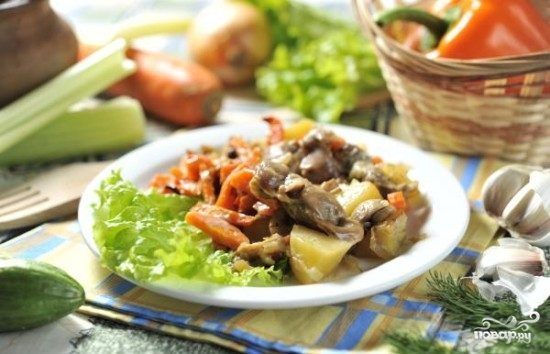 Куриные желудки в мультиварке